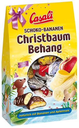 Schoko-Bananen Christbaum Behang Casali