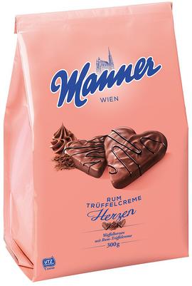 Rum Truffle Wafer Hearts Manner