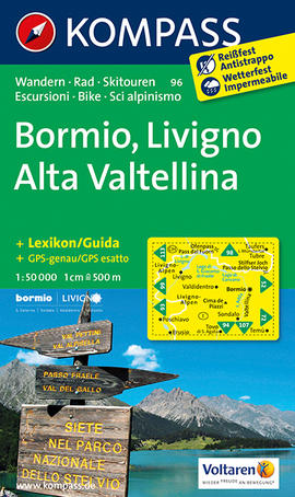 Bormio - Livigno - Alta Valtellina Karte Kompass