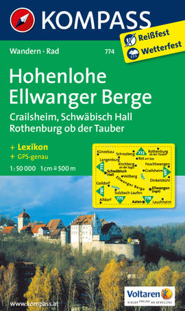 Hohenlohe - Ellwanger Berge Karte Kompass