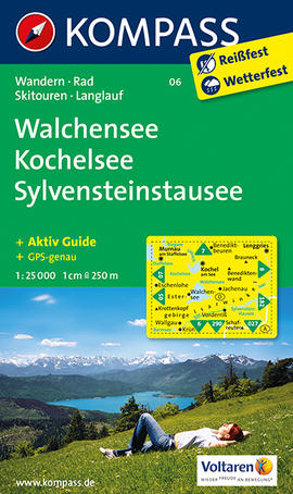 Walchensee - Kochelsee - Sylvenstein-Stausee Karte Kompass
