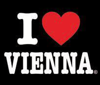T-Shirt I love Vienna schwarz