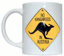 Tasse No kangaroos in Austria