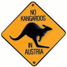 Magnet No kangaroos in Austria