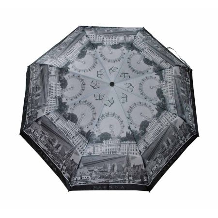 Folding Umbrella Vienna black/white