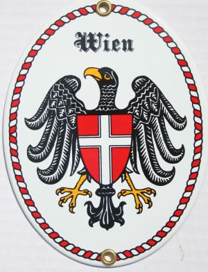 Tin Sign Vienna Coat of Arms Oval