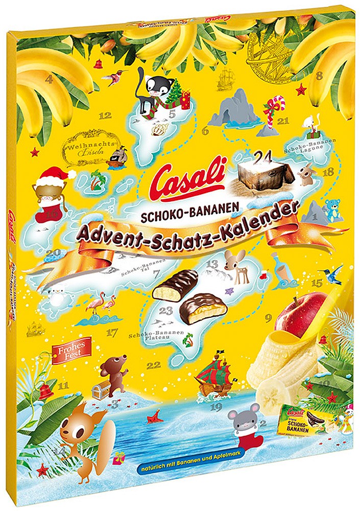 Schoko Bananen Adventskalender Casali / Pralinen - Aus-Österreich.at