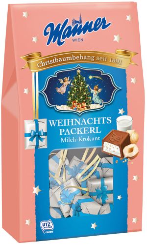 Weihnachts Packerl Milch-Krokant Manner 