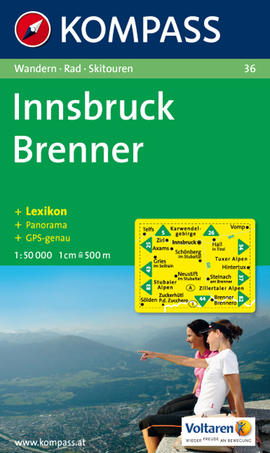 Innsbruck Brenner Karte Kompass