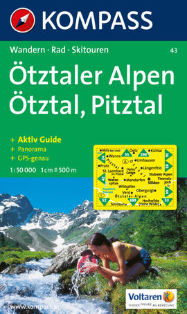 Ötztaler Alpen - Ötztal - Pitztal Karte Kompass