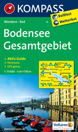 Bodensee Gesamtgebiet Karte Kompass