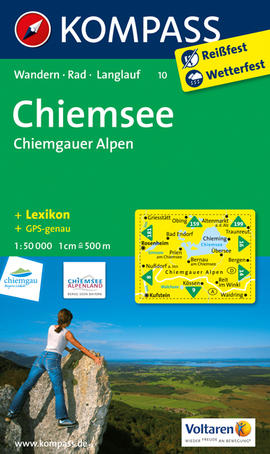 Chiemsee - Chiemgauer Alpen Karte Kompass