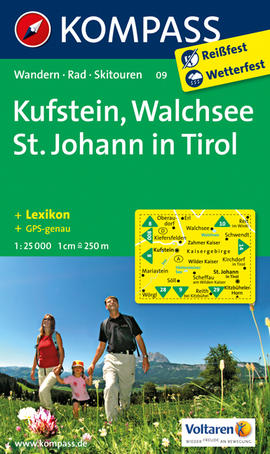 Kufstein - Walchsee - St. Johann Karte Kompass