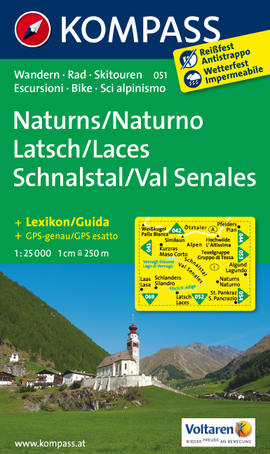 Naturns - Latsch - Schnalstal Karte Kompass