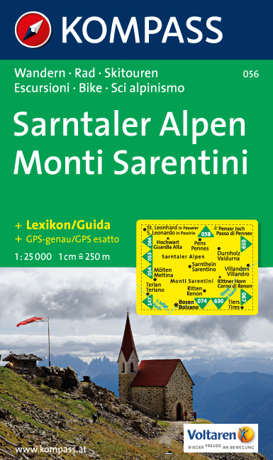 Turistická mapa Sarntaler Alpen Kompass