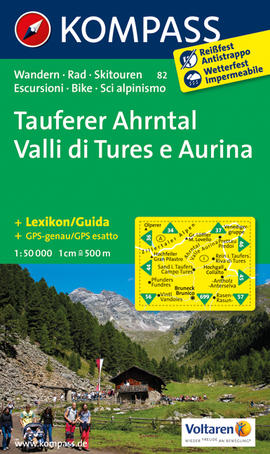 Tauferer Ahrntal Karte Kompass Valle di Tures e Aurina
