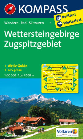 Wettersteingebirge - Zugspitzgebiet Karte Kompass