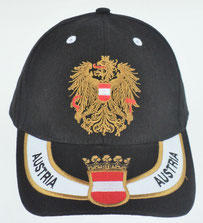 Kappe Austria Adler Wappen schwarz