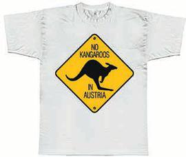 T-Shirt No kangaroos in Austria weiss