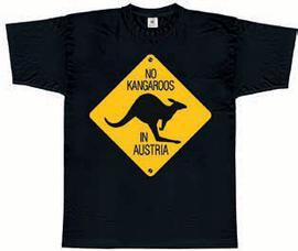 T-Shirt No kangaroos in Austria schwarz