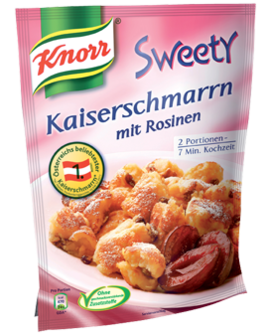 Kaiserschmarrn Knorr mit Rosinen