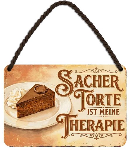 Blechschild Sacher Torte