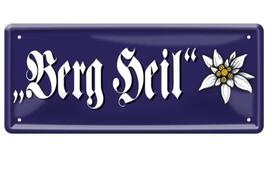 Emailschild Edelweiß Berg Heil