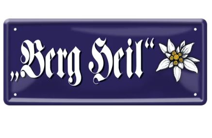 Emailschild Edelweiß Berg Heil