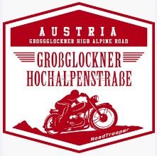 Samolepka Großglockner motorka červená