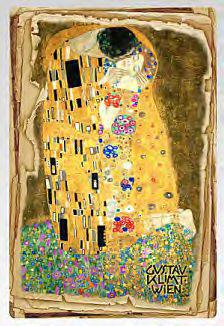 Ansichtskarte Gustav Klimt Kuss Spezialkarton