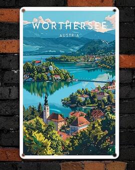 Blechschild Wörthersee vintage
