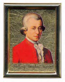 Wolfgang Amadeus Mozart Magnet Gold