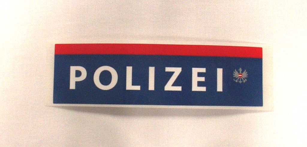Aufkleber Polizei / Österreich / Souvenirs Österreich - Aus
