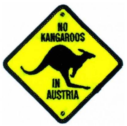 Aufnäher No kangaroos in Austria