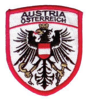 Austria Bundesadler Wappen  Patch Aufnäher Pin Aufbügler 15x15cm. Österreich 