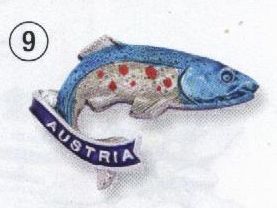 Odznak na klobouk rybářský