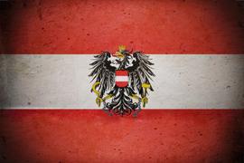 Blechschild Austria Fahne