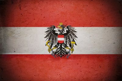 Blechschild Austria Fahne