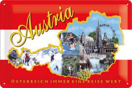 Blechschild Austria - Immer eine Reise wert