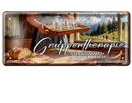 Blechschild Gruppentherapie
