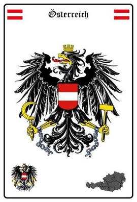 Blechschild Österreich Wappen