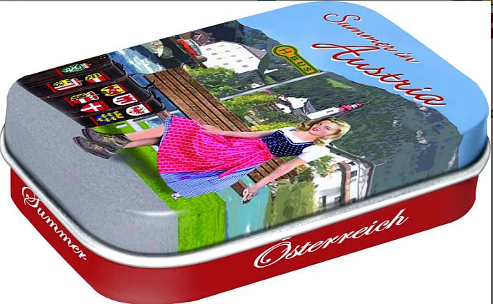 Blechdose Summer in Austria (Dirndl)