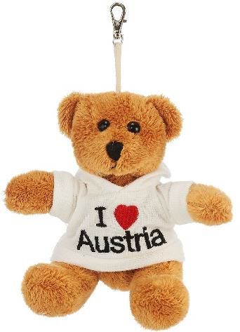 Teddybear I love Austria Keychain