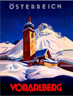 Aufkleber Vorarlberg Schnee