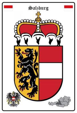 Blechschild Salzburg Wappen