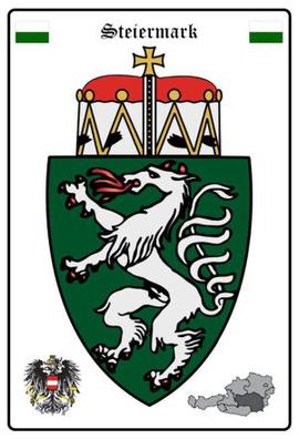 Blechschild Steiermark Wappen