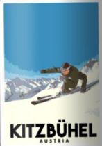 Aufkleber Kitzbühel Skifahren
