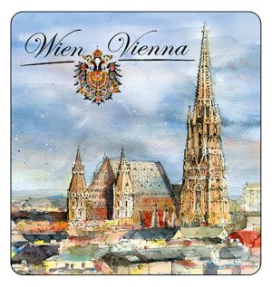 Fridge Magnet St. Stephens Cathedral watercolor