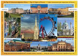 Postkarte Vienna 10 Sehenswürdigkeiten